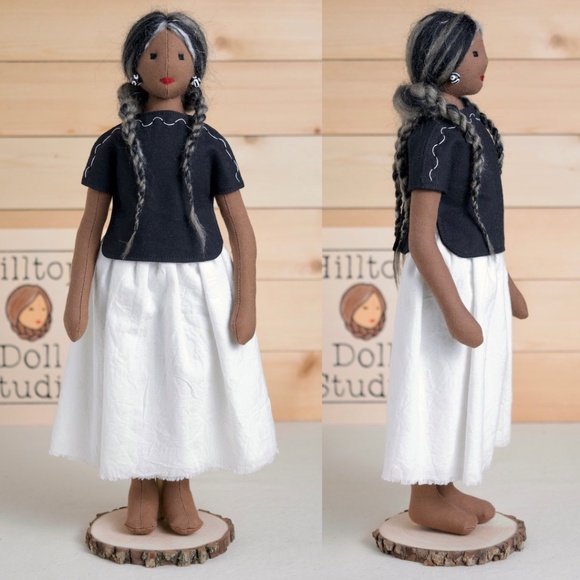 Fabric Doll "Josie" Handcrafted Textile Cloth Heirloom Primitive Doll - Picture 4 of 11